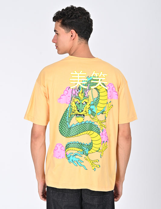 Dragon Simmer & Puff Printed Oversize T shirt For Men’s