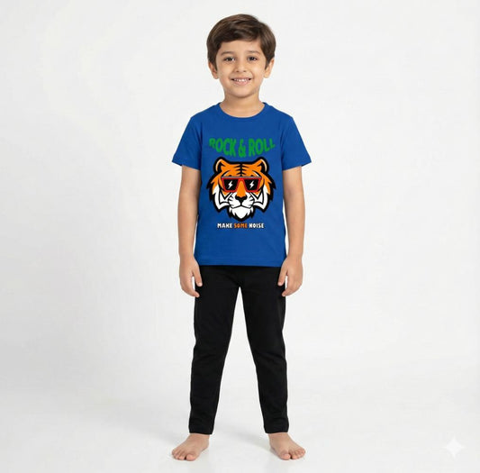 Boys Pant set Royal Blue With Tiger