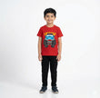 Boys Pant Set Red With Crusher