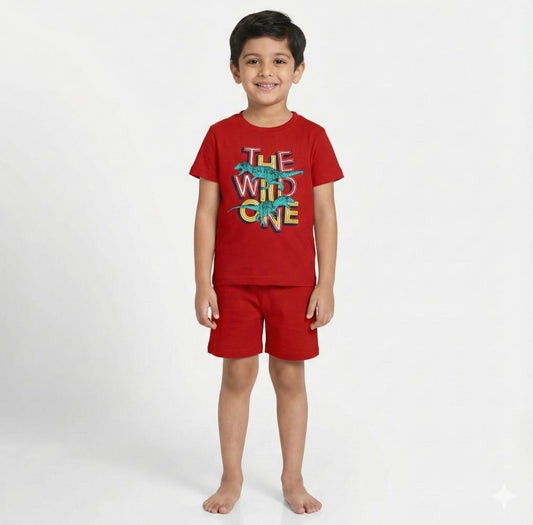 Co Ord Set Red with The Wild One