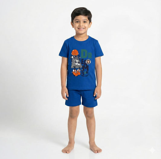 Co Ord Set Royal Blue with Dream