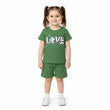 Girls Co ord set Green with Love