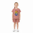 Girls Co ord set Onion Pink with Girl