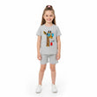 Girls Co ord set Grey with Summer