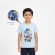 Half Sleeve T Shirt with Reflecting Sticker L.Blue
