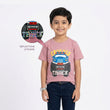 Half Sleeve T Shirt with Reflecting Sticker Onion Pink