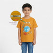 Half Sleeve T Shirt with Reflecting Sticker Musturd